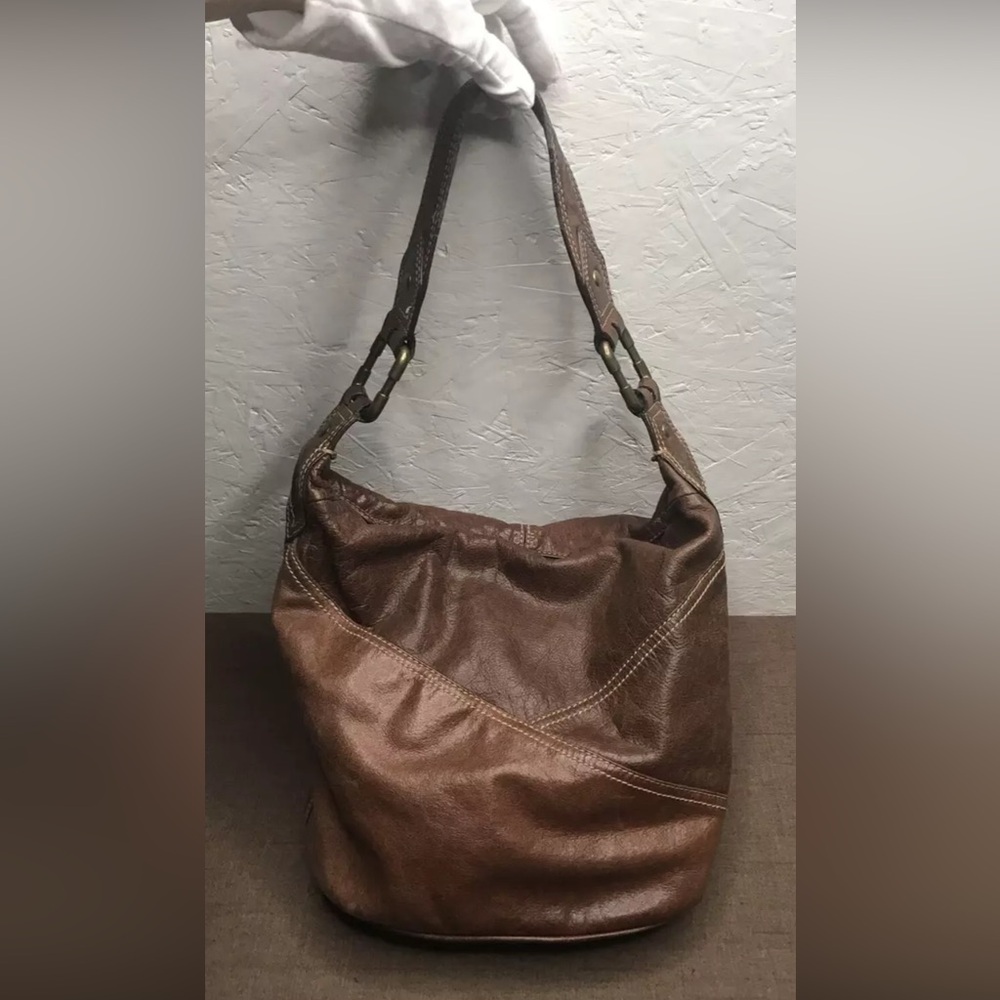 *See Description Wilsons Leather Tote Hobo Shoulder Bag Brown Leather Slouchy